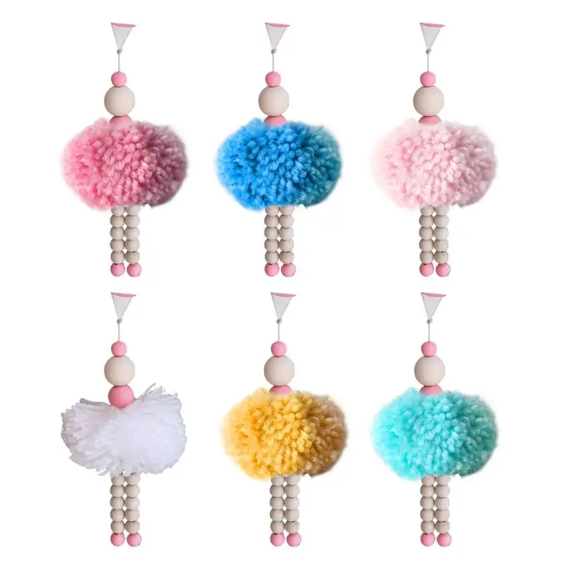 

Nordic Style Ballet Dancer Hanging Decoration Wooden Beads Girl Room Decor Nursery Baby Tent Ornament Photography Props
