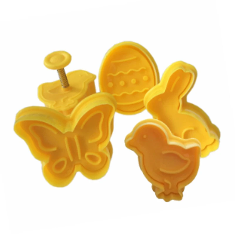 Пластиковая форма для выпечки в виде пасхального кролика 4 шт. кухонная печенья