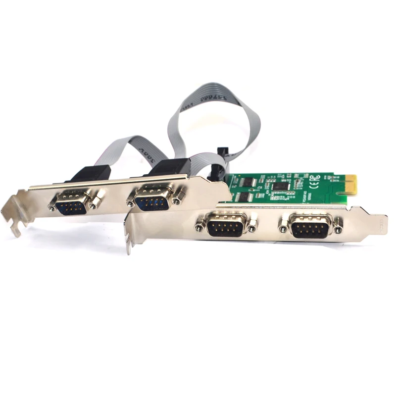 4 портовая последовательная плата расширения PCI Express RS232 Com 9 контактная карта PCIE