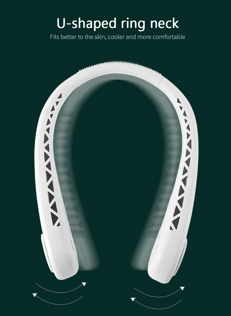 

Mini Bladeless Fan Neck Fan 1600mAh USB Rechargeable Fan Mute Sports Fans For Home Outdoor Ventilador Portatil Abanicos