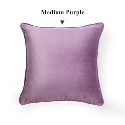 Medium Purple LeRadore роскошный однотонный велюровый чехол для подушки, Наволочки для подушек, домашний клуб, компания, декоративный текстиль, 50*50 см, 60*60 см, 70*70 см - Цвет: Medium Purple