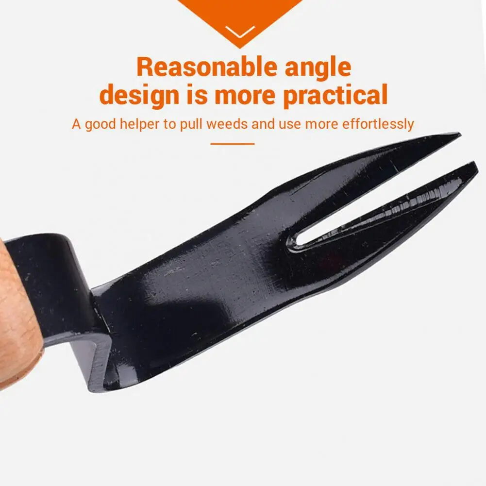 

1Pcs 12cm Hand Weeder Ergonomic Handle Soil Loosing Metal Wood Handle Lawn Trimming Grass Digging Tool for Garden Supplies