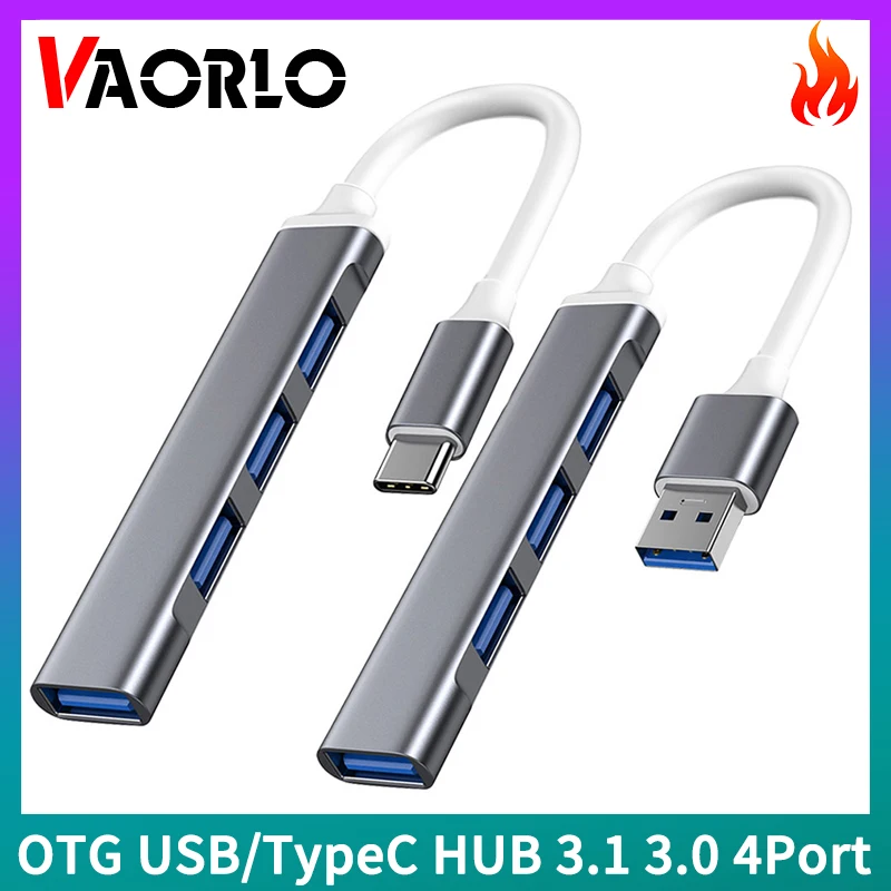 

USB C концентратор 3,0 Тип C 3,1 4 порта мульти разветвитель адаптер OTG для Lenovo Xiaomi Macbook Pro 13 15 Air Pro PC Компьютерные аксессуары