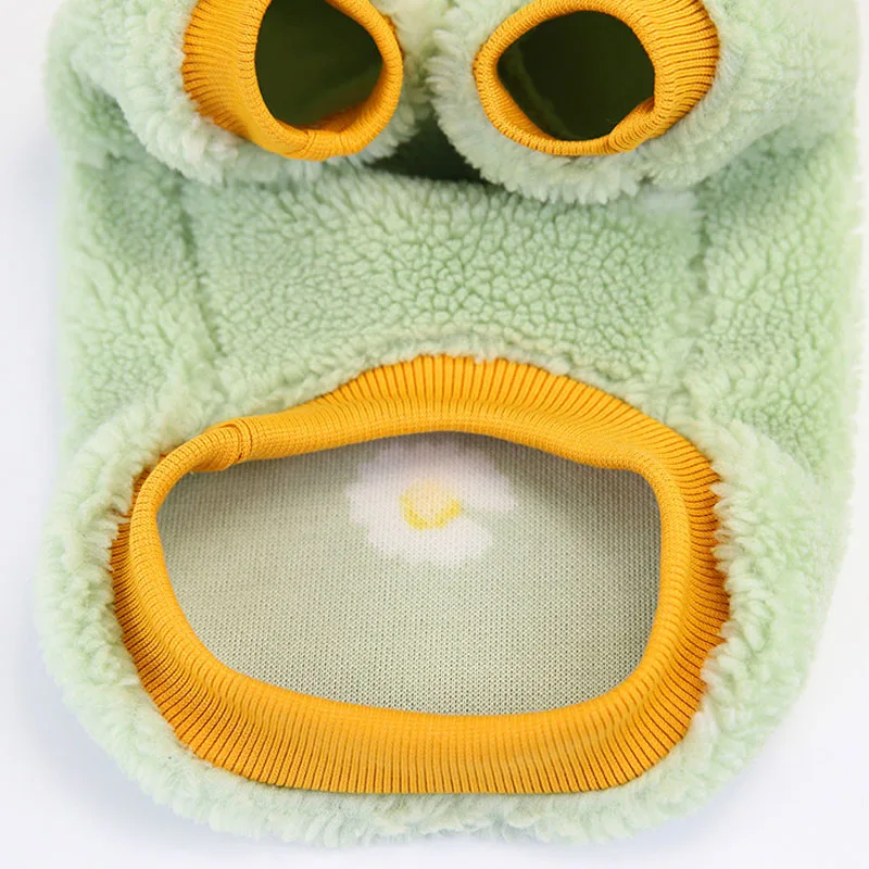 Флисовая мягкая толстовка с капюшоном для собак зимняя водолазка рисунком