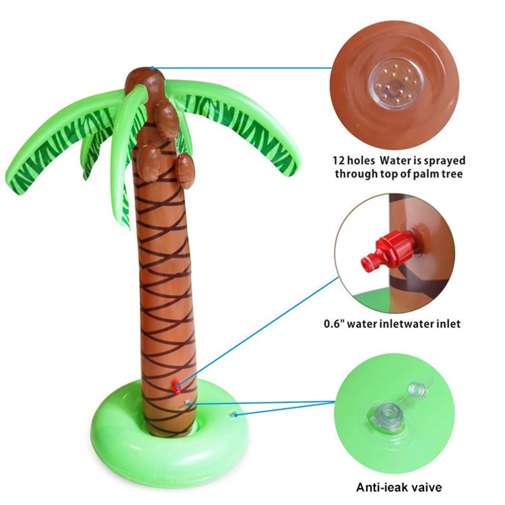 

Fashion 1.55m Inflatable Water Spray Coconut Tree Summer Children Lawn Play Water Toys for Children Early Learning Supplies#37