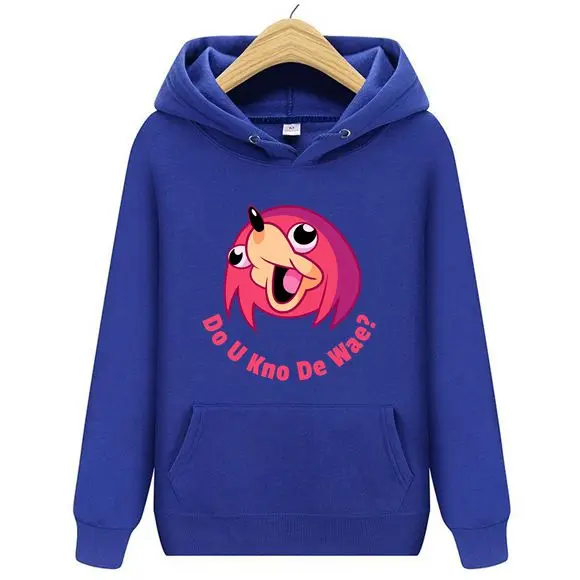 U Kno De Wae? Kawaii интернет меме мужские толстовки с капюшоном забавные Wae Ugandan Knuckles The Way