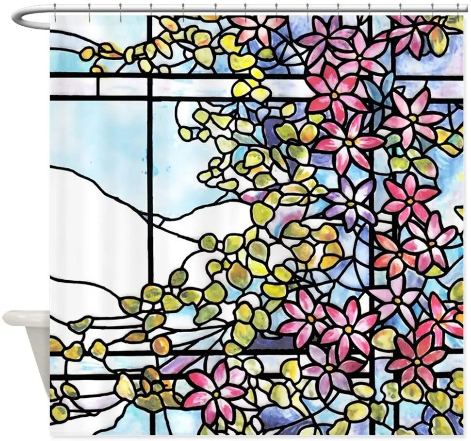 Занавеска для душа с цветочным рисунком | Дом и сад