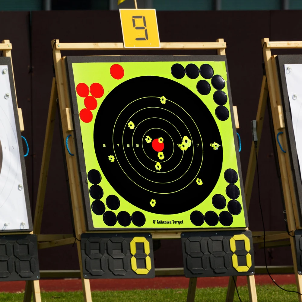 

8-inch Splatter Target Adhesive Shooting Target Stickers Reactive Shooting Aim Paper for Competition Practice