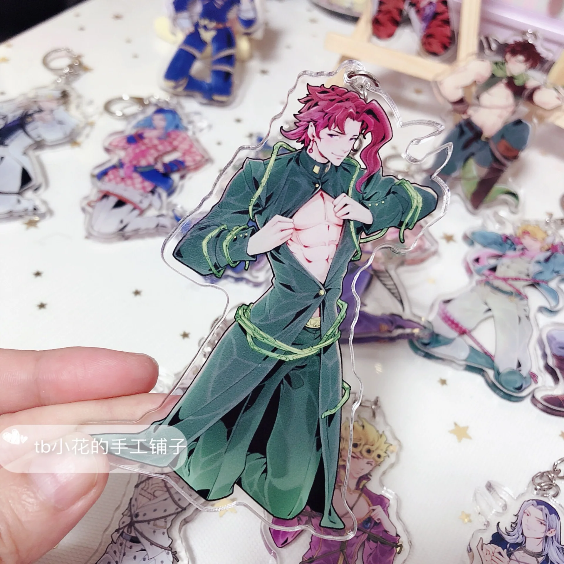 11 JOJO невероятное приключение Золотой ветер Narancia Ghirga Giorno Giovanna Сьерра-Леоне фигурка Косплей акриловый брелок Подвеска для ключей - Цвет: 11