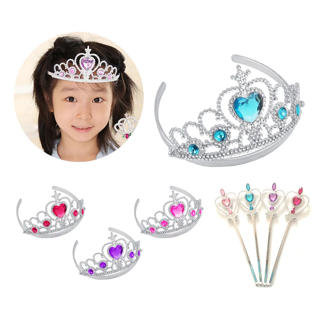 2 шт. девочка Королева Принцесса Корона тростника кристалл тиара Хэллоуин