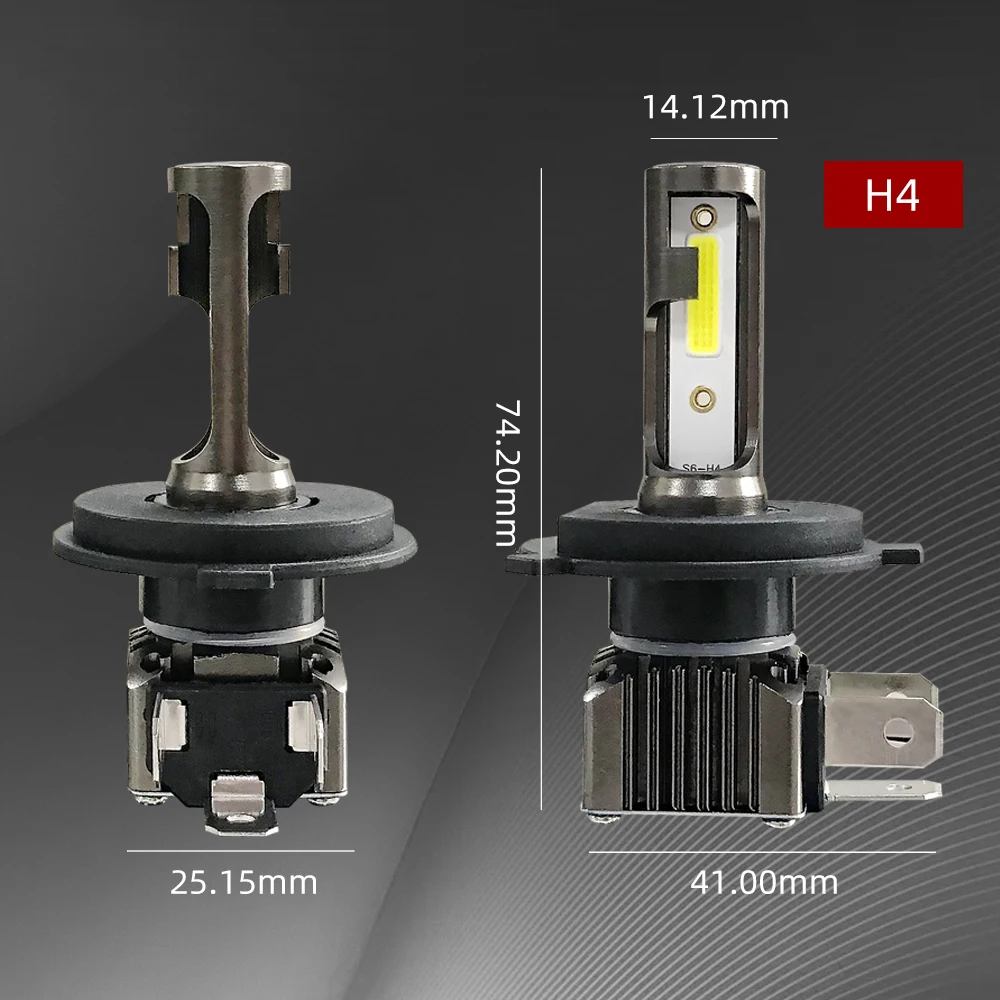PAMPSEE 2PCS H4 LED 12000LM/Pair Mini Car Headlight Bulbs H8 H7 H1 H9 H11 Headlamps Kit 9005 HB3 9006 HB4 Auto Lamps M2 | Автомобили и