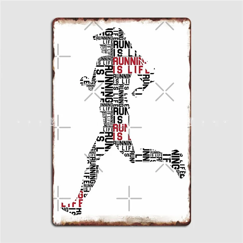

Бег-это жизнь, Женский металлический знак, плакат, кинотеатр, кухня, дизайн, бар, пещера, жестяной плакат