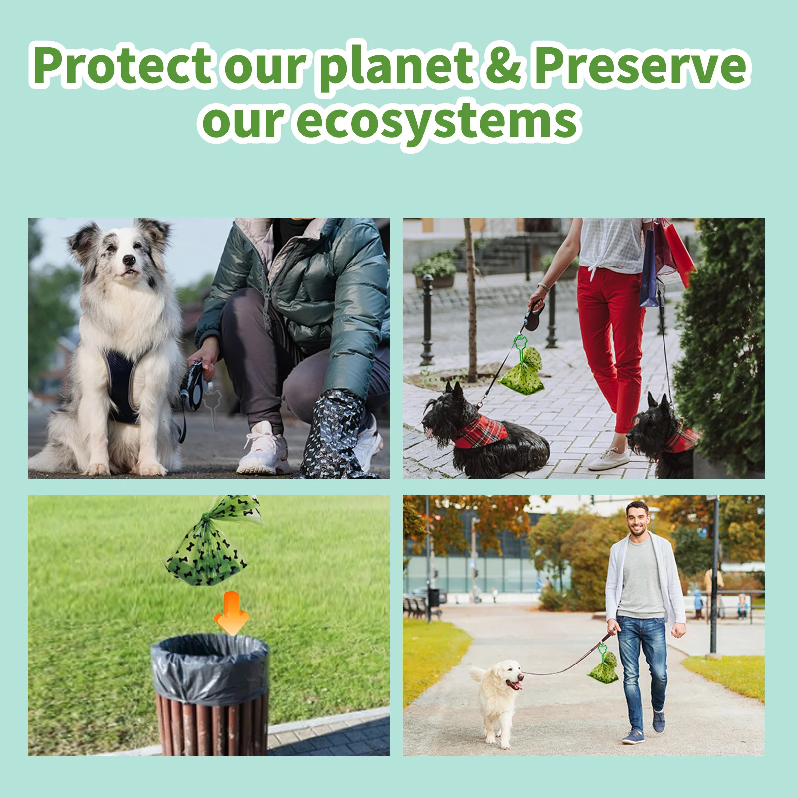 Dog Poop Garbage Bag Disposal Outdoor Degradation Clean Box Waste Bags Dispenser for Pet Leash Pick up Tools Eco-Friendly |