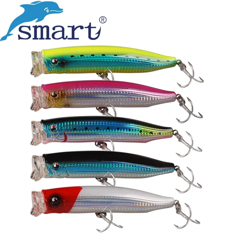 Умная приманка для ловли Поппера 150 мм 58 г VMC крючок Topwater Popper Приманки Isca