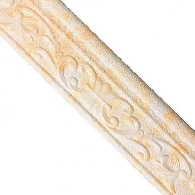 

2.3mx8cm Removable 3D Foam Wall Stickers Waterproof Self-Adhesive Wallpaper Border Wall Decor Stickers