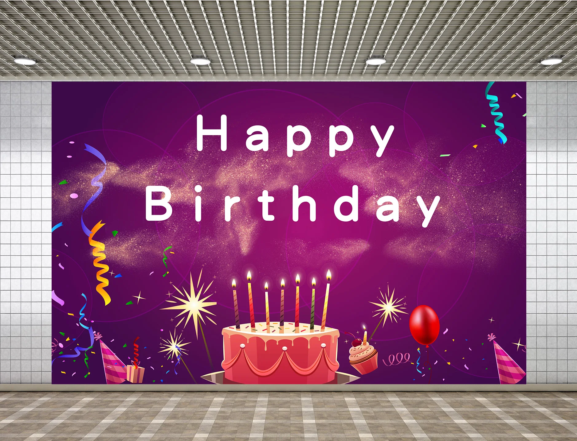 

Виниловый фон Lyavshi для фотосъемки с изображением торта воздушного шара ленты для празднования дня рождения