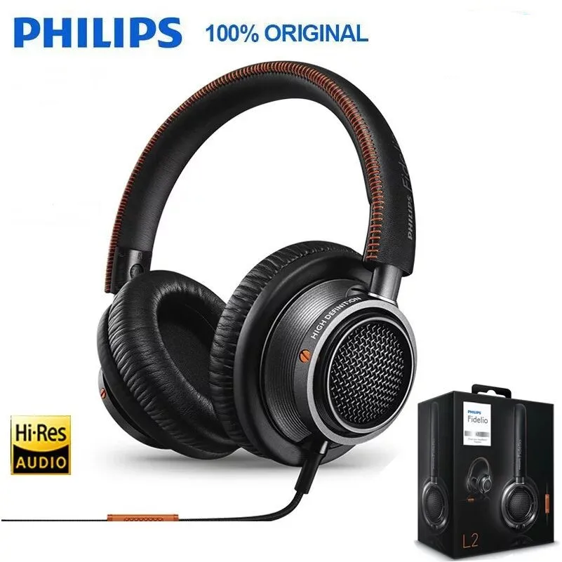 

original Philips L2BO HIFI headphones voted best product in 2016 with 40mm high-power drive 1.2 meters Line Length for xiaomi S