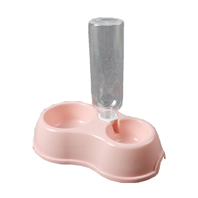 Вода собака Кормушка Двойная чаша Автоматическая Питьевая Бутылка есть закуски