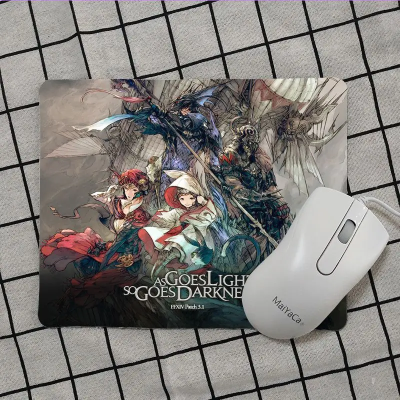 Maiya Высокое качество FINAL FANTASY 14 силиконовый коврик для мышки игра Топ продаж подставка под руку мышь - Цвет: No Lock Edge25x29cm
