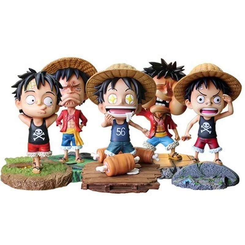 

15CM Anime One Piece Monkey D. Luffy Action Figure Collectible Model Statue Decorations Doll Young Age Little Cute toys gift