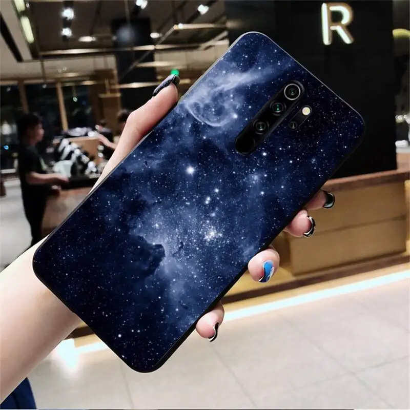 Красочные пространства для galaxy Вселенная крышка черная мягкая чехол телефона Redmi