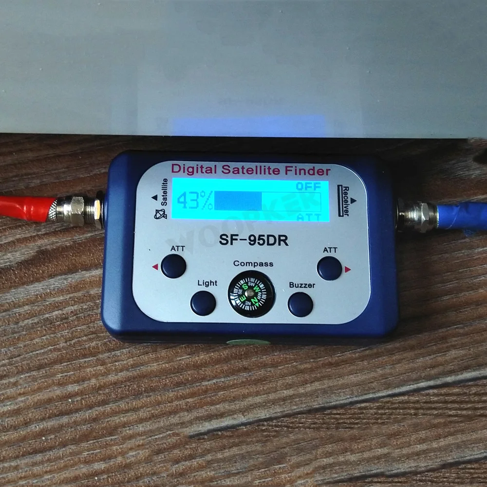 digital satellite finder satlink tester meter tv signal receiver sat finder with compass and lcd display fta dvb s2 t2 free global shipping
