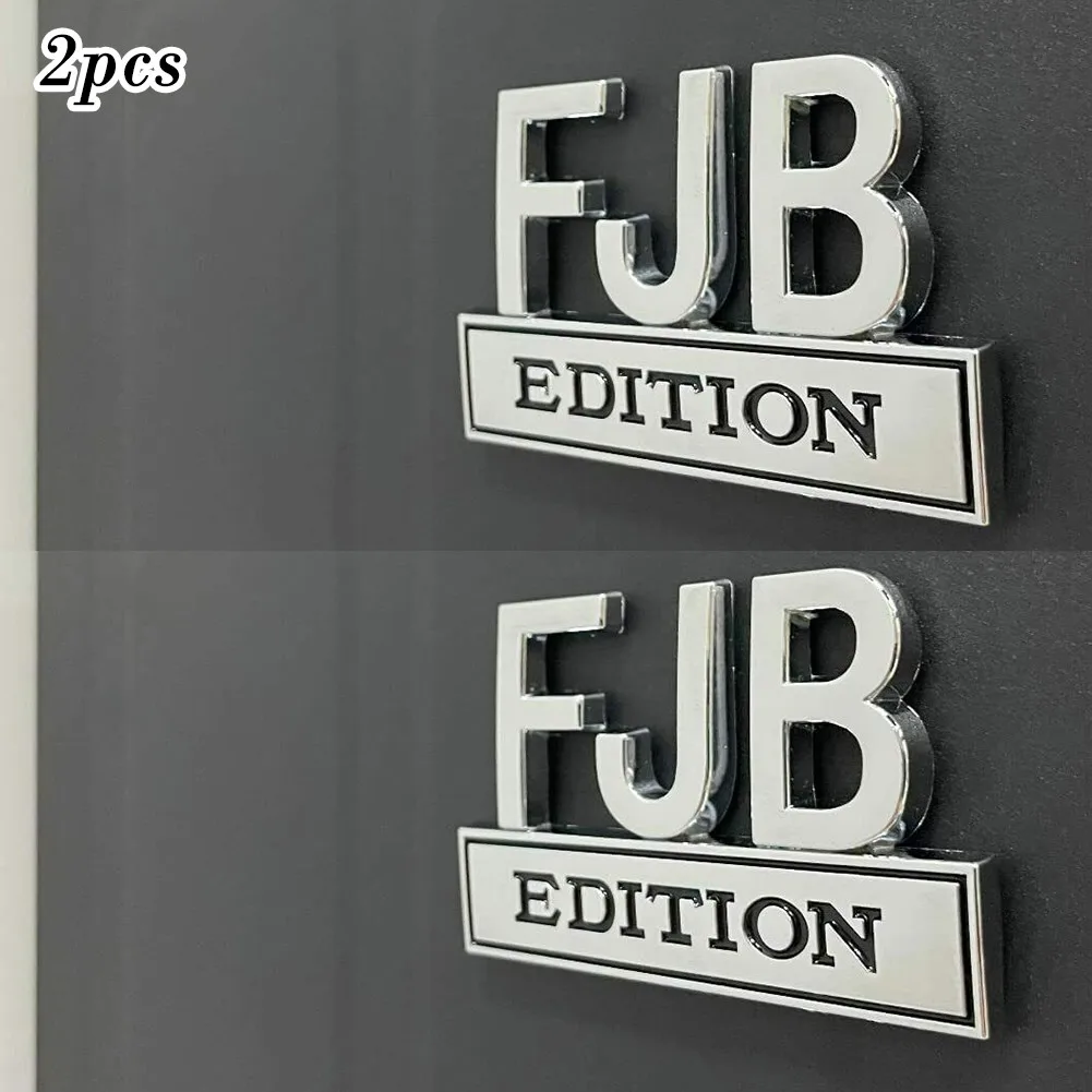 

Универсальная хромированная красная Автомобильная наклейка 2X Fjb/edition, автомобильная задняя наклейка для багажника автомобиля, наклейка