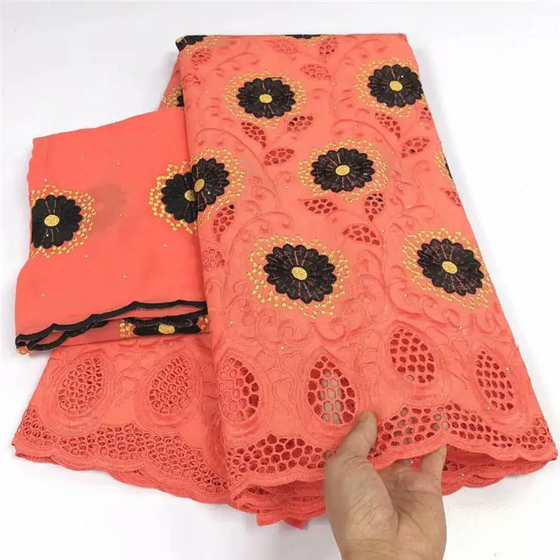 

2021 African Swiss Voile Lace Fabric embroidery lace trim high quality african Dry cotton lace fabric for wedding ! YL21315