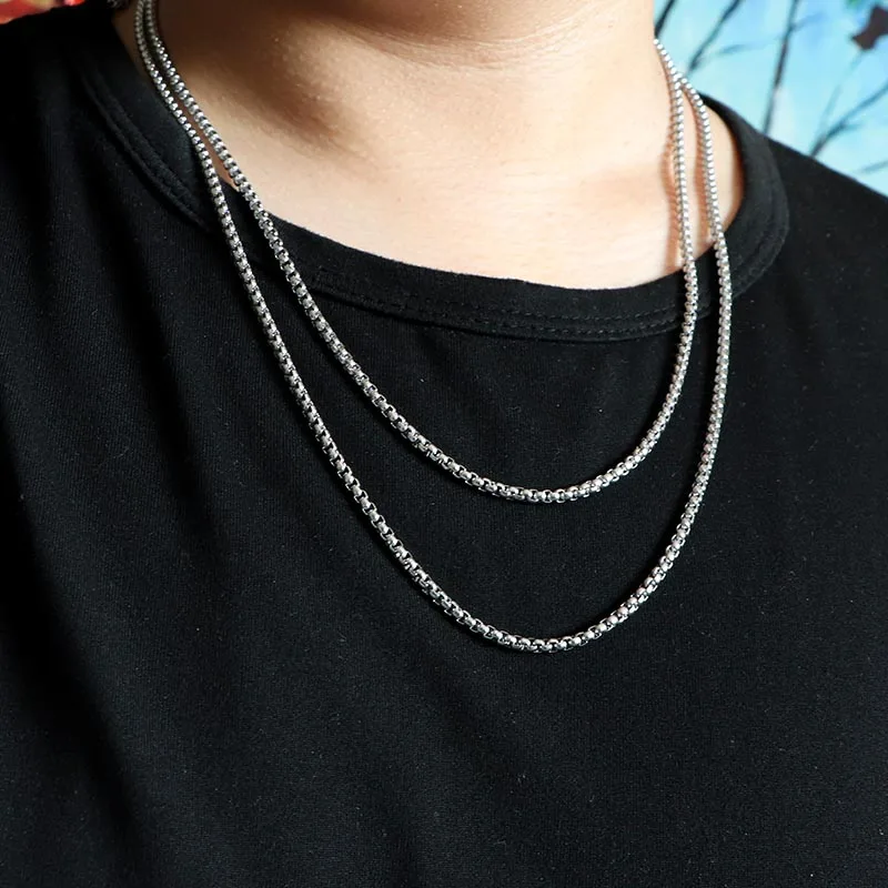 Модное ожерелье из нержавеющей стали 304 в стиле панк для мужчин и женщин