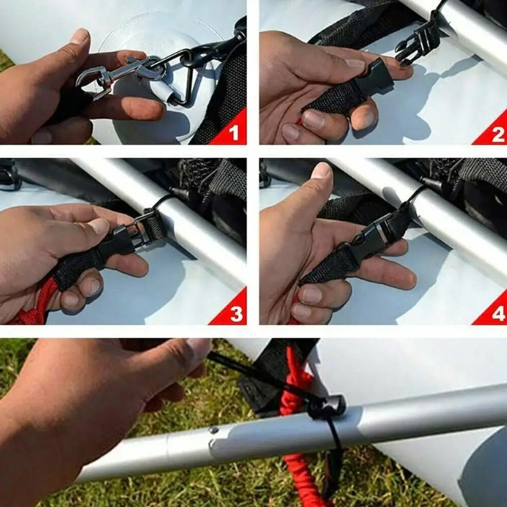 Elastic Kayak Canoe Paddle Leash Surfboard Surfing Safety Rope Rowing Boats Lanyard Fishing Rod Accessories | Спорт и развлечения