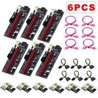 new 1 set interface extension graphics card adapter cable pci e pcie express riser card adapter x1 x16 usb 3 0 mining v009
