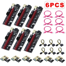 New 1 Set Interface Extension Graphics Card Adapter Cable PCI-E PCIe Express Riser Card Adapter x1 x16 USB 3.0 Mining v009