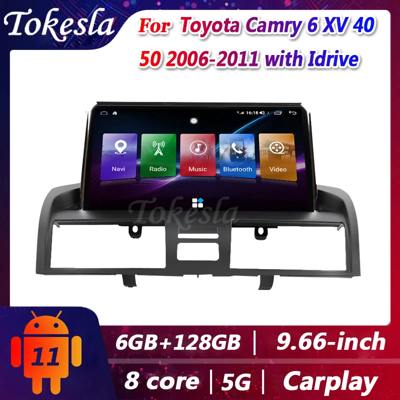 

Tokesla Car Radio Android 11 for Toyota Camry 6 XV with Idrive auto DVD Automotivo Central Multimedia player Gps Navigation 5G