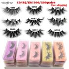 Норковые ресницы Visofree 6D оптом норковые накладные ресницы натуральные пушистые драматические ресницы блестящая бумага Пользовательский логотип оптом