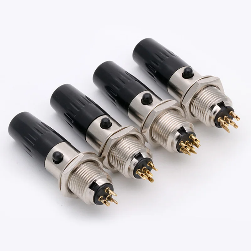 10 комплектов мини XLR 3 4 5 6 Pin гнездовой разъем + штекер маленький Аудио Микрофон