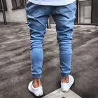 Женские узкие джинсы, Мужские Стрейчевые рваные брюки 2022, уличная одежда, мужские джинсы синего цвета