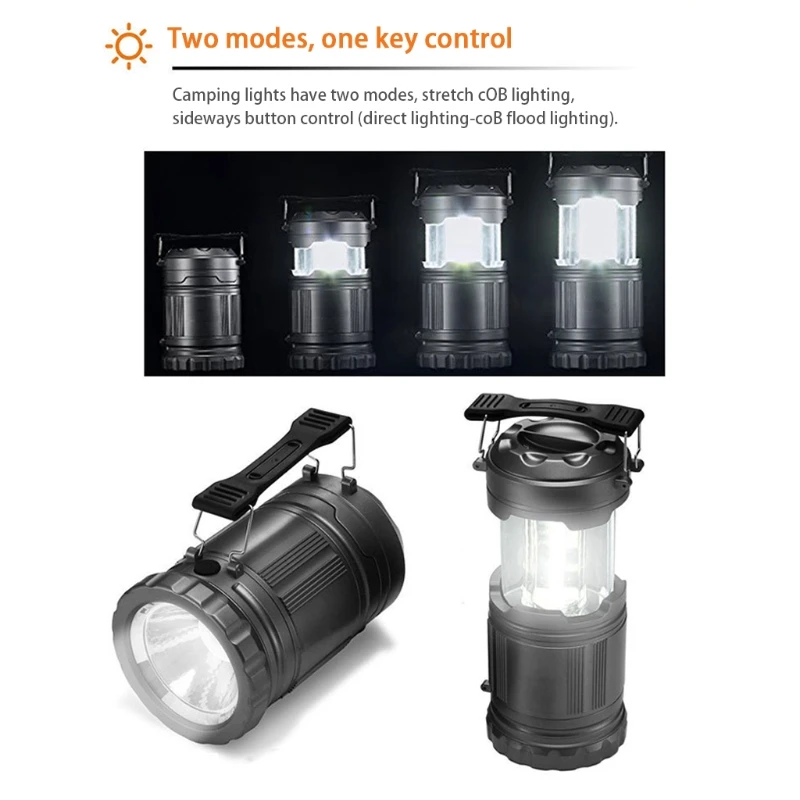

New Camping Lantern Battery Powered Lights for Power Outage Home Emergency Camping Hiking Hurricane Portable Without Battery