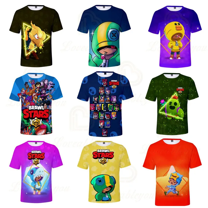 

Fashion Shark Leon Star Children's Wear Kids T-shirt Shooting Game 3d Shirts Fashion Boys Girls Tops T-shirts Teen Clothes
