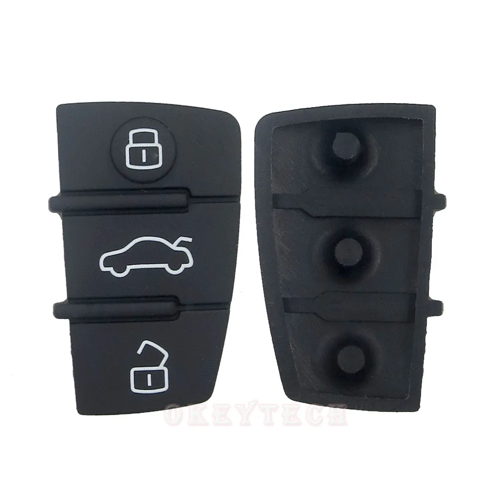 OkeyTech 5 шт./лот Замена резины автомобиль дистанционного клавиатура крышка для Audi A3