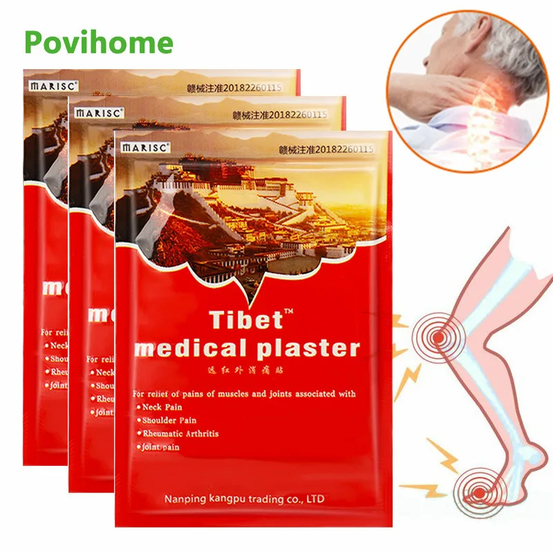 

8pcs Chinese Tibet Medical Plaster Arthritis Rheumatoid Orthopedic Pain Relief Patch Joints Neck Knee Sprain Relieve Pain Paste