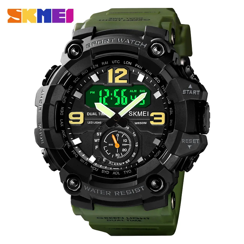 

Men Sports Watches Skmei Top Luxury Brand Analog Quartz Digital Watch Multifunctional LED Military Watch Men Relogio Masculino
