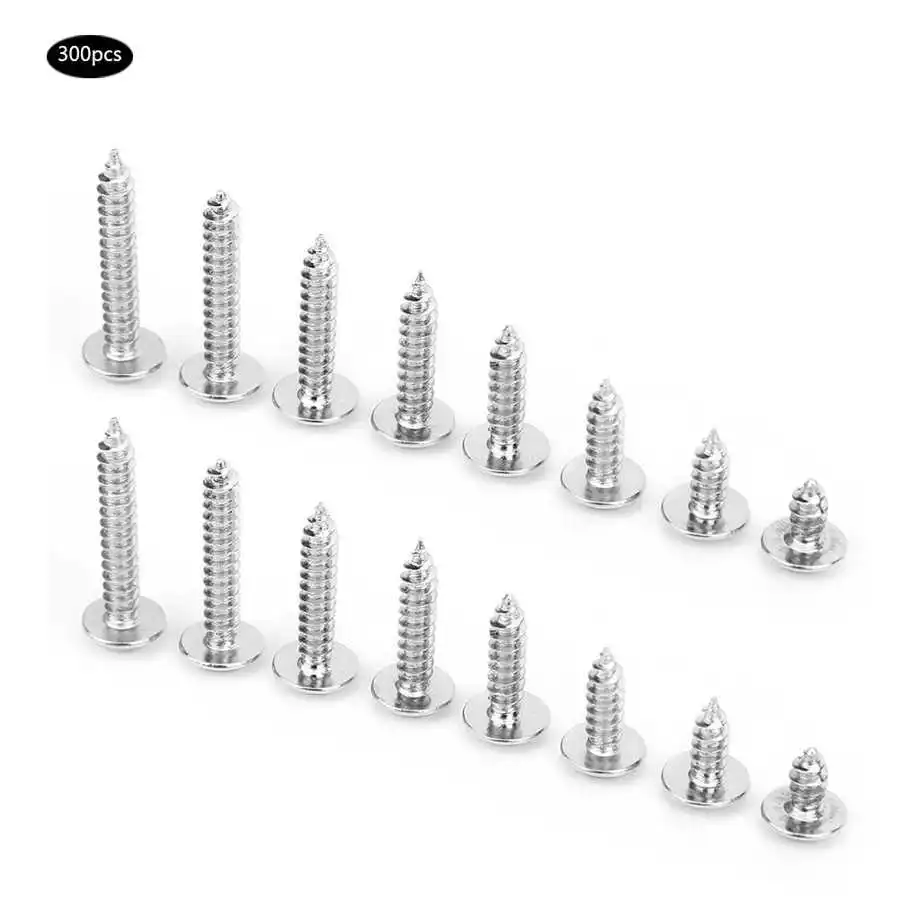300 шт./кор. Самонарезающий винт комплект Резьбовая вставка Никель покрытый