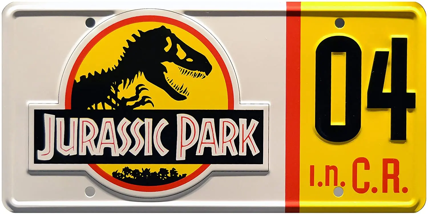 

Celebrity Machines Jurassic Park | Explorer #04 | Metal Stamped License Plate