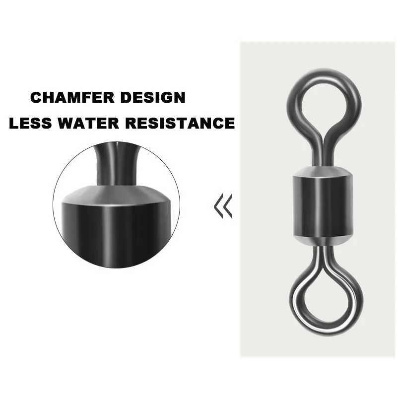 JiuYu 50 шт подшипниковый поворотный Рыболовный соединитель 2 # 12 баррель роликовые