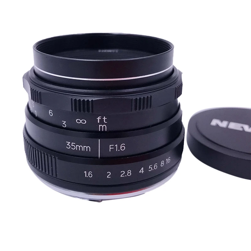 NEWYI 35 мм F/1 6 ручной фокус MF Prime объектив для Canon EOS M M2 M3 M5 M6 M10 M100|Объективы