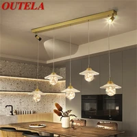 outela creative lights pendant contemporary led gold lamp with spotlight fixtures for home dining room
