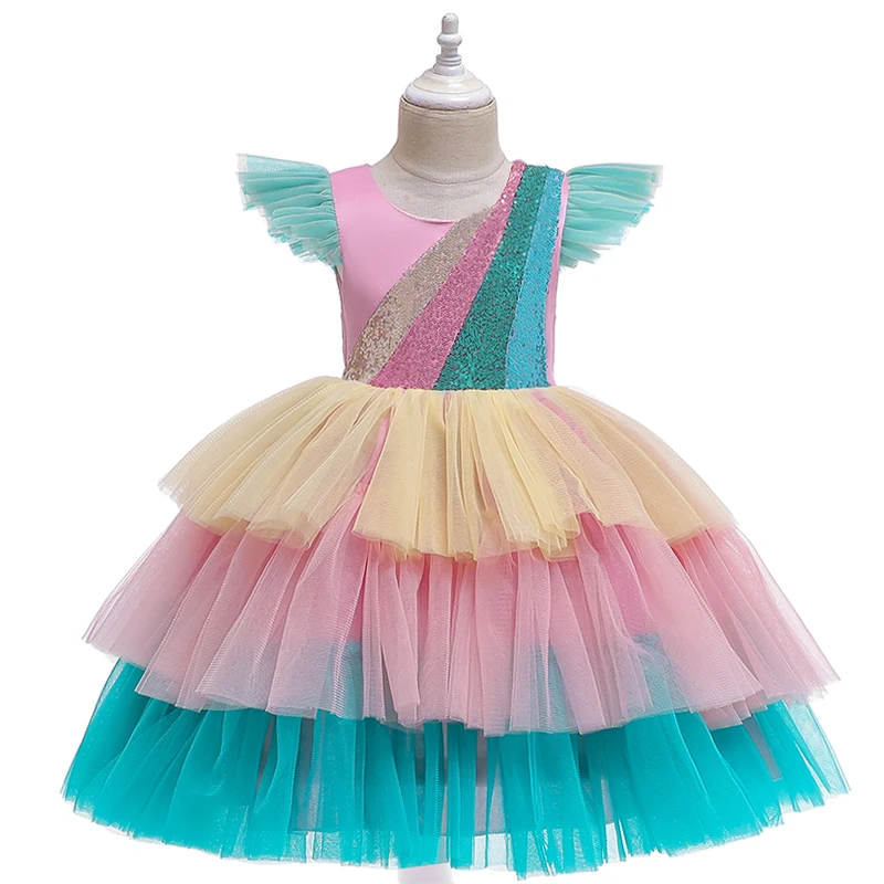 Girl Lace Dress Costumes for Girls Christmas Party Elegant Princess Dress Girl Wedding Dress Child Clothes 3- 10 Years