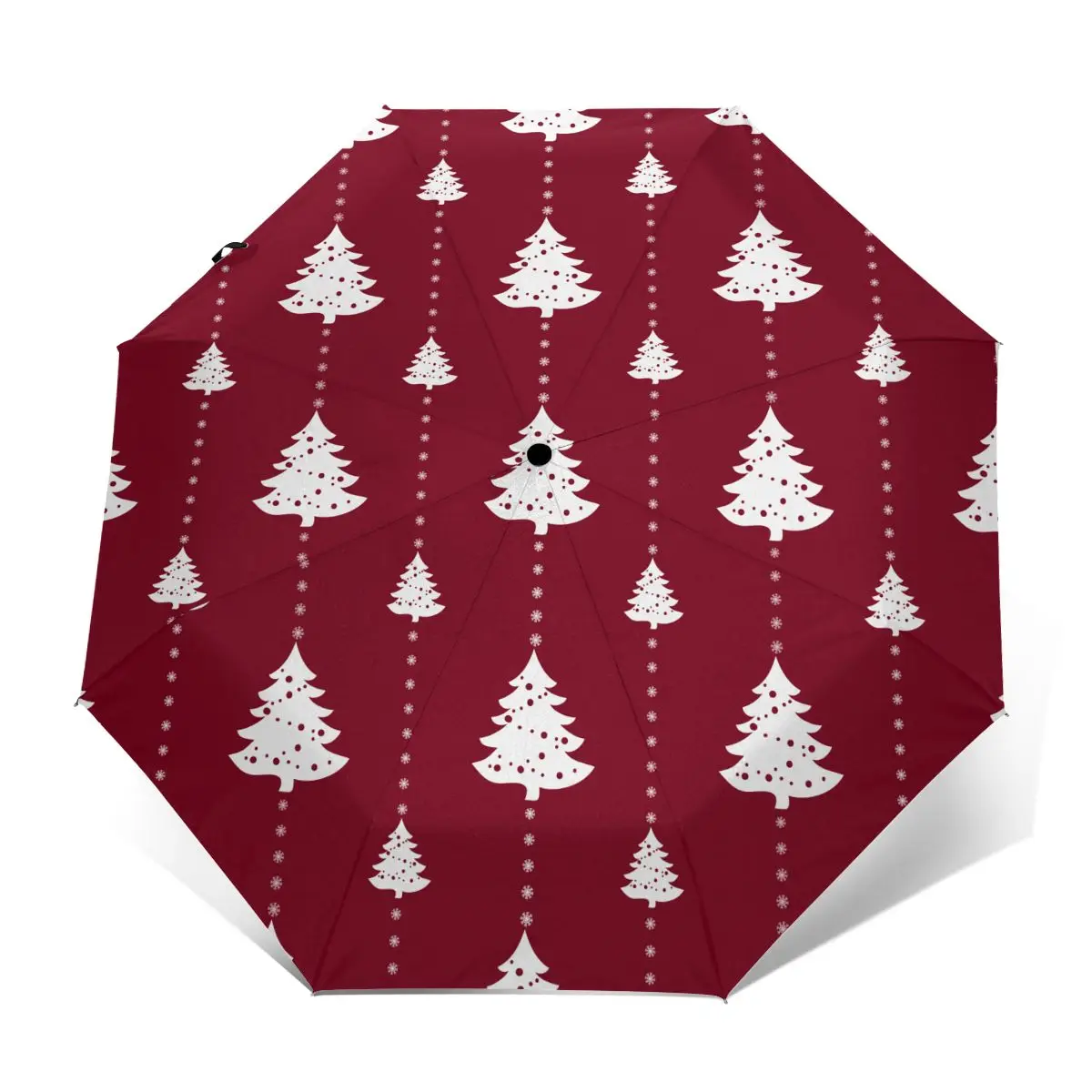 

Ветроустойчивый складной автоматический зонт для женщин, монохромные Современные рождественские ветрозащитные зонтики от дождя для мужчи...