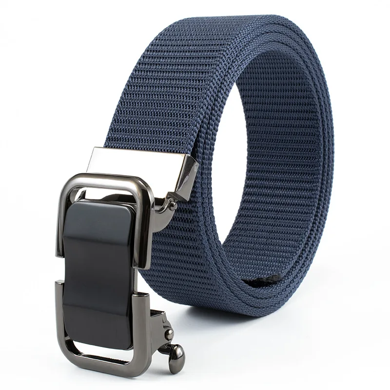 

New Men's Belts High Grade Pure Nylon Bronze Toothless Automatic Alloy Buckle Belt Men Belt Leather 3.5cm Designer Belts