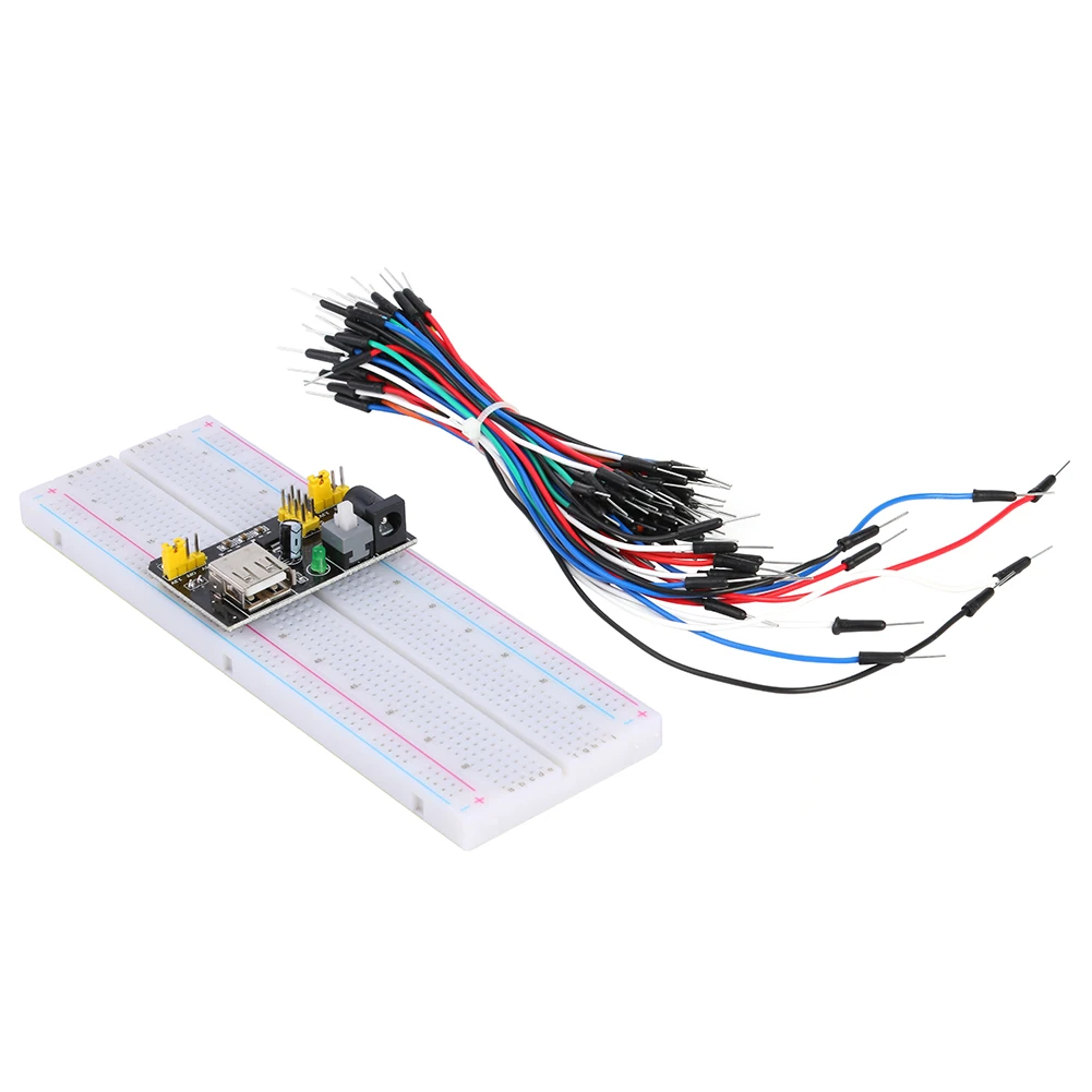 MB102 макетная плата 830 точек без Solderless печатная для хлеба + силовой модуль 65
